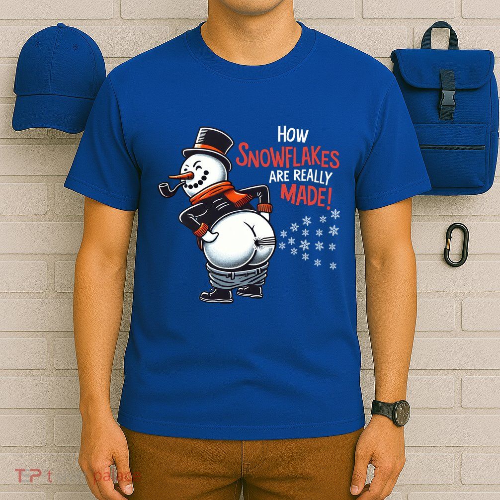 How Snowflakes Are Made Funny Winter Snowman T-Shirt