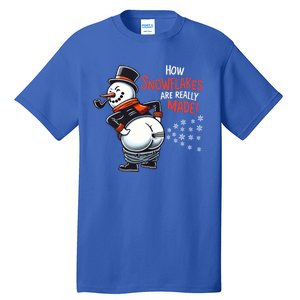 How Snowflakes Are Made Funny Winter Snowman Tall T-Shirt