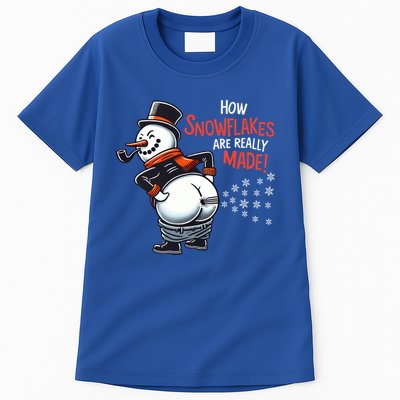 How Snowflakes Are Made Funny Winter Snowman Tall T-Shirt