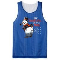 How Snowflakes Are Made Funny Winter Snowman Mesh Reversible Basketball Jersey Tank