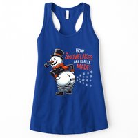 How Snowflakes Are Made Funny Winter Snowman Womens Tank Top