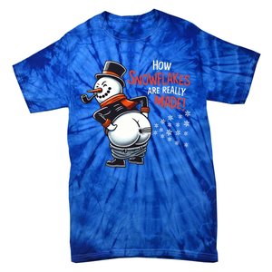 How Snowflakes Are Made Funny Winter Snowman Tie-Dye T-Shirt