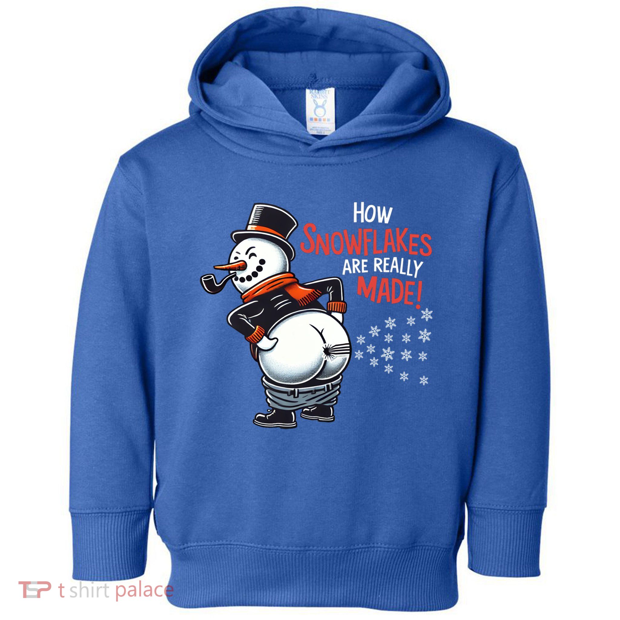 How Snowflakes Are Made Funny Winter Snowman Toddler Hoodie