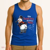 How Snowflakes Are Made Funny Winter Snowman Tank Top