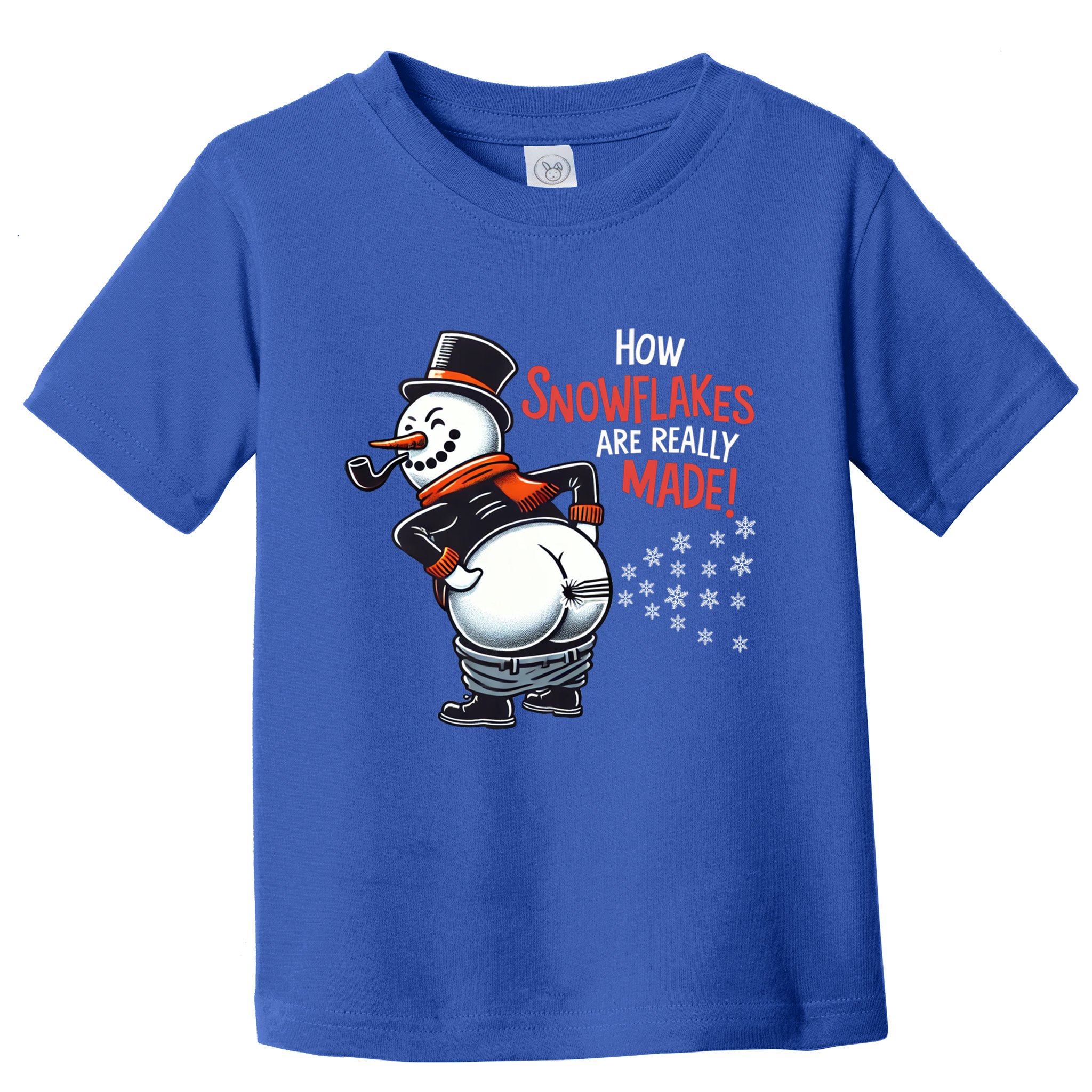 How Snowflakes Are Made Funny Winter Snowman Toddler T-Shirt