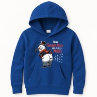 How Snowflakes Are Made Funny Winter Snowman Kids Hoodie