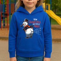 How Snowflakes Are Made Funny Winter Snowman Kids Hoodie