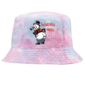 How Snowflakes Are Made Funny Winter Snowman Tie-Dyed Bucket Hat