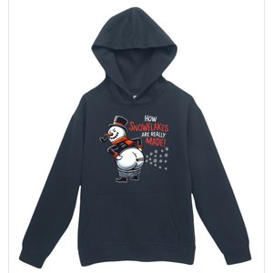 How Snowflakes Are Made Funny Winter Snowman Urban Pullover Hoodie