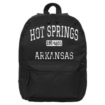 Hot Springs Arkansas AR Vintage 16 in Basic Backpack