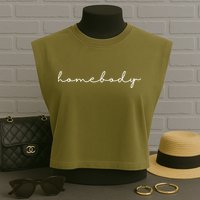 Homebody Stay At Home Gift For Introvert Garment-Dyed Women's Muscle Tee