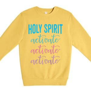 Holy Spirit Activate Christian Religious Jesus Christmas Premium Premium Crewneck Sweatshirt