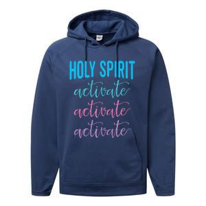 Holy Spirit Activate Christian Religious Jesus Christmas Premium Performance Fleece Hoodie