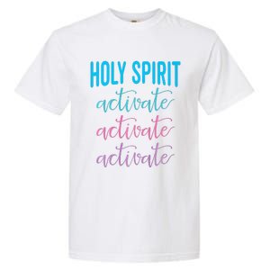 Holy Spirit Activate Christian Religious Jesus Christmas Premium Garment-Dyed Heavyweight T-Shirt