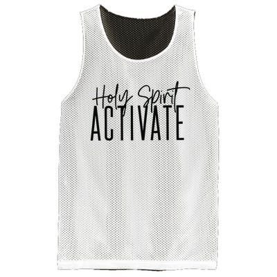 Holy Spirit Activate Funny Christian Mesh Reversible Basketball Jersey Tank