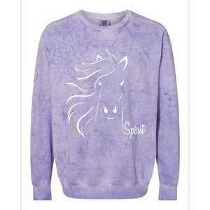 Horse Spirit Animal For Riding Lovers Feel Free Gift Idea Colorblast Crewneck Sweatshirt