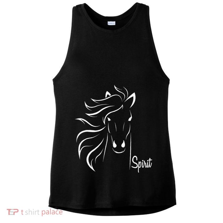 Horse Spirit Animal For Riding Lovers Feel Free Gift Idea Ladies PosiCharge Tri-Blend Wicking Tank