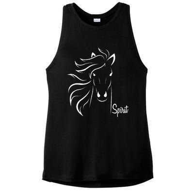 Horse Spirit Animal For Riding Lovers Feel Free Gift Idea Ladies PosiCharge Tri-Blend Wicking Tank