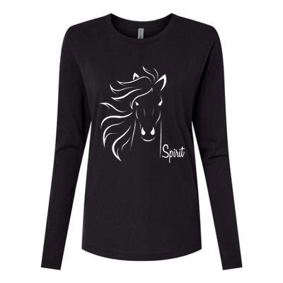 Horse Spirit Animal For Riding Lovers Feel Free Gift Idea Womens Cotton Relaxed Long Sleeve T-Shirt