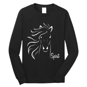 Horse Spirit Animal For Riding Lovers Feel Free Gift Idea Long Sleeve Shirt