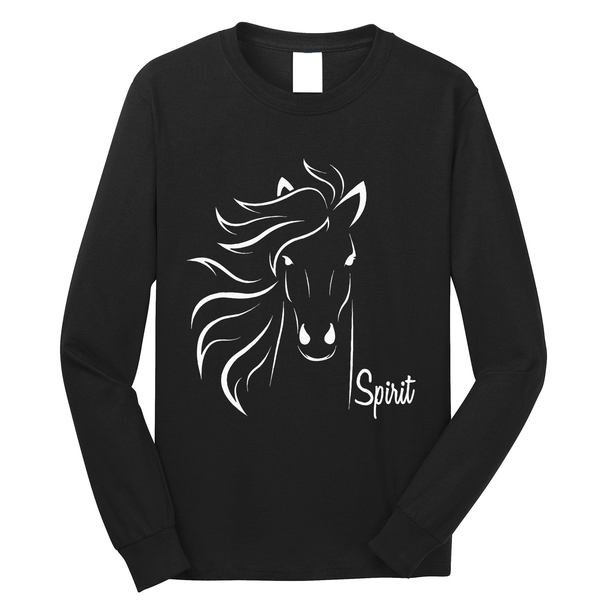 Horse Spirit Animal For Riding Lovers Feel Free Gift Idea Long Sleeve Shirt