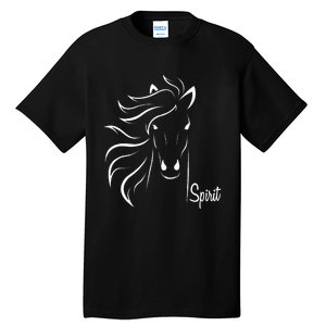 Horse Spirit Animal For Riding Lovers Feel Free Gift Idea Tall T-Shirt