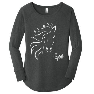 Horse Spirit Animal For Riding Lovers Feel Free Gift Idea Women's Perfect Tri Tunic Long Sleeve Shirt