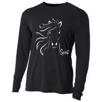 Horse Spirit Animal For Riding Lovers Feel Free Gift Idea Cooling Performance Long Sleeve Crew