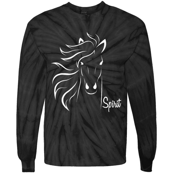 Horse Spirit Animal For Riding Lovers Feel Free Gift Idea Tie-Dye Long Sleeve Shirt