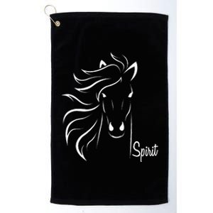 Horse Spirit Animal For Riding Lovers Feel Free Gift Idea Platinum Collection Golf Towel