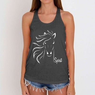 Horse Spirit Animal For Riding Lovers Feel Free Gift Idea Women's Knotted Racerback Tank