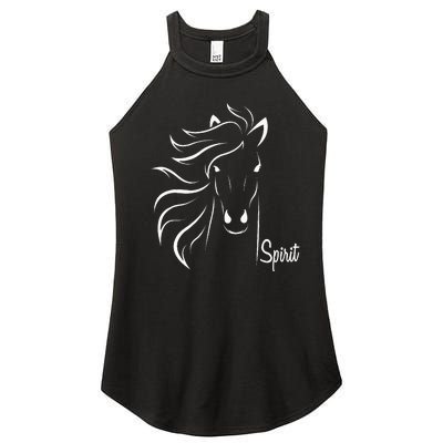 Horse Spirit Animal For Riding Lovers Feel Free Gift Idea Women's Perfect Tri Rocker Tank