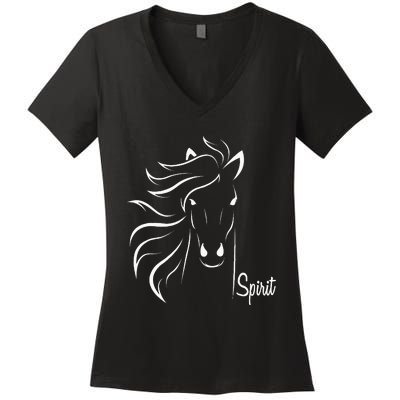 Horse Spirit Animal For Riding Lovers Feel Free Gift Idea Women's V-Neck T-Shirt