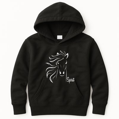 Horse Spirit Animal For Riding Lovers Feel Free Gift Idea Kids Hoodie