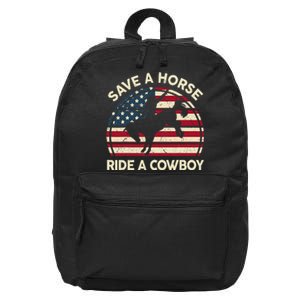 Horse Save A Horse Ride A Cowboy 16 in Basic Backpack