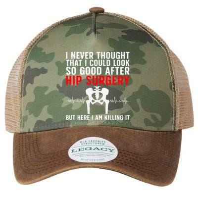 Hip Surgery Art For Wo Hip Replacet Recovering Legacy Tie Dye Trucker Hat
