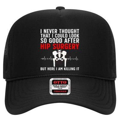 Hip Surgery Art For Wo Hip Replacet Recovering Trucker Hat