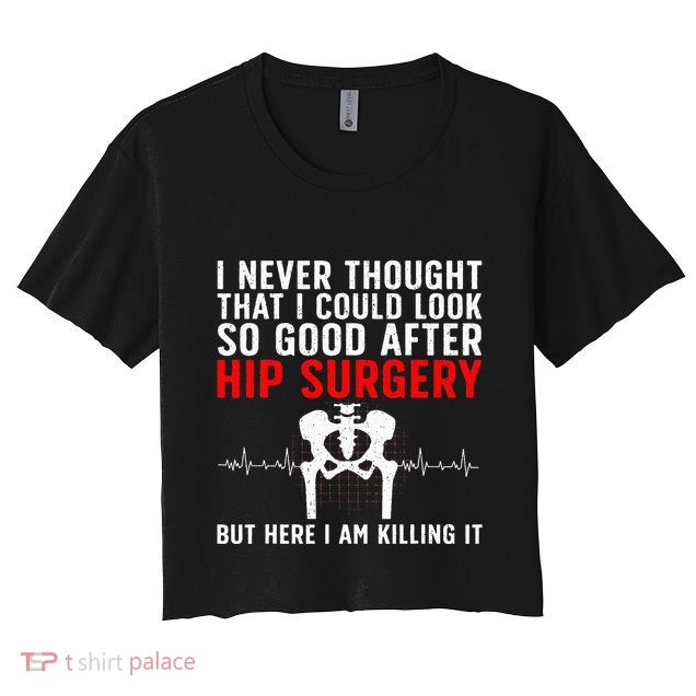 Hip Surgery Art For Wo Hip Replacet Recovering Crop Top