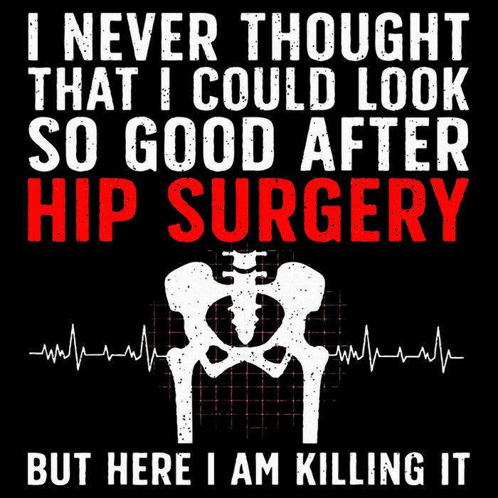 Hip Surgery Art For Wo Hip Replacet Recovering Short Acrylic Beanie