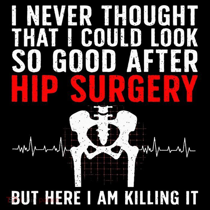 Hip Surgery Art For Wo Hip Replacet Recovering Zip Tote Bag