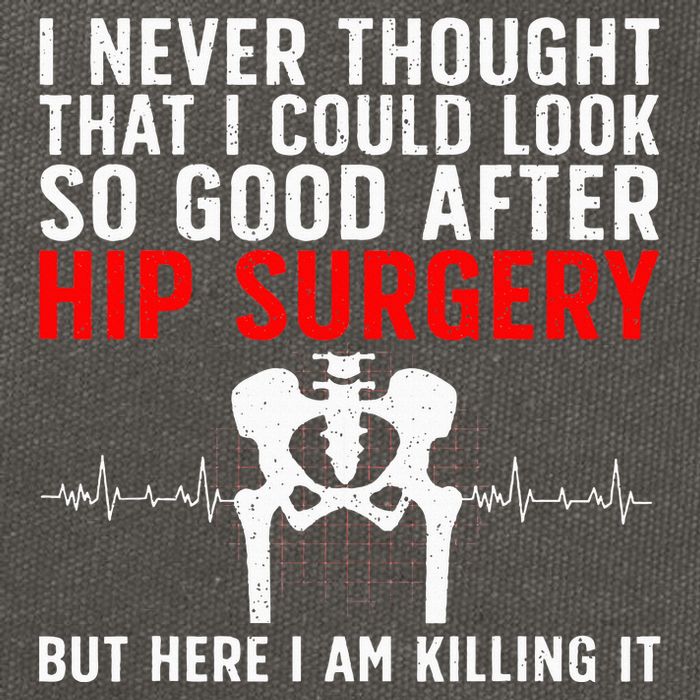 Hip Surgery Art For Wo Hip Replacet Recovering Cotton Canvas Backpack