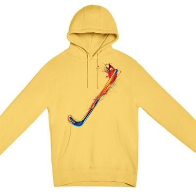 Hockey Stick Abstract Cool Gift Premium Pullover Hoodie