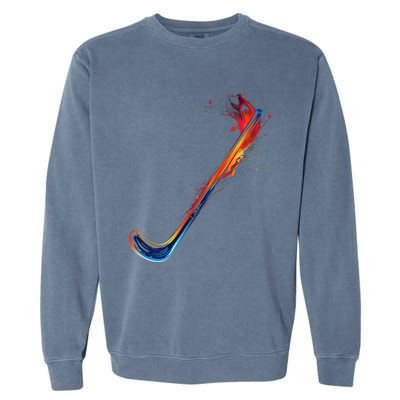 Hockey Stick Abstract Cool Gift Garment-Dyed Sweatshirt