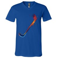 Hockey Stick Abstract Cool Gift V-Neck T-Shirt