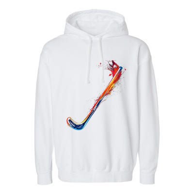 Hockey Stick Abstract Cool Gift Garment-Dyed Fleece Hoodie