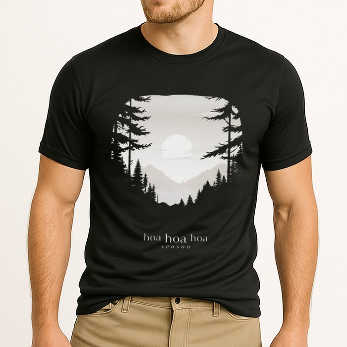 Hoa Season Autumn Fall Mist Trendy Graphic Cooling Performance Crew T-Shirt