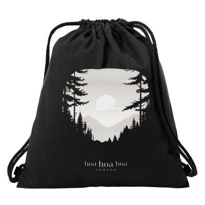 Hoa Season Autumn Fall Mist Trendy Graphic Drawstring Bag