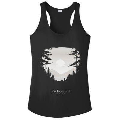 Hoa Season Autumn Fall Mist Trendy Graphic Ladies PosiCharge Competitor Racerback Tank
