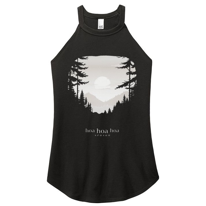 Hoa Season Autumn Fall Mist Trendy Graphic Women's Perfect Tri Rocker Tank