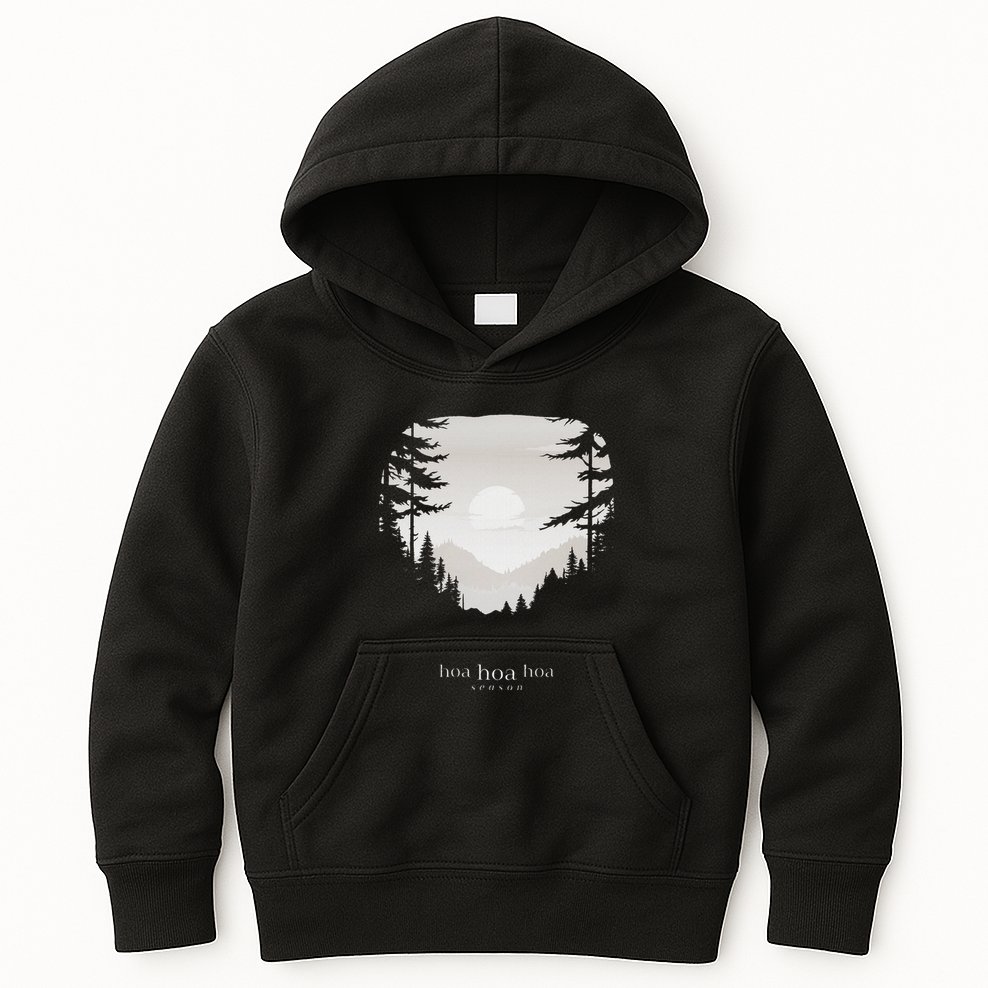 Hoa Season Autumn Fall Mist Trendy Graphic Kids Hoodie
